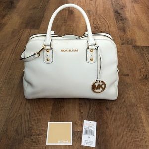 MICHAEL KORS Large Saffiano Leather Satchel Bag